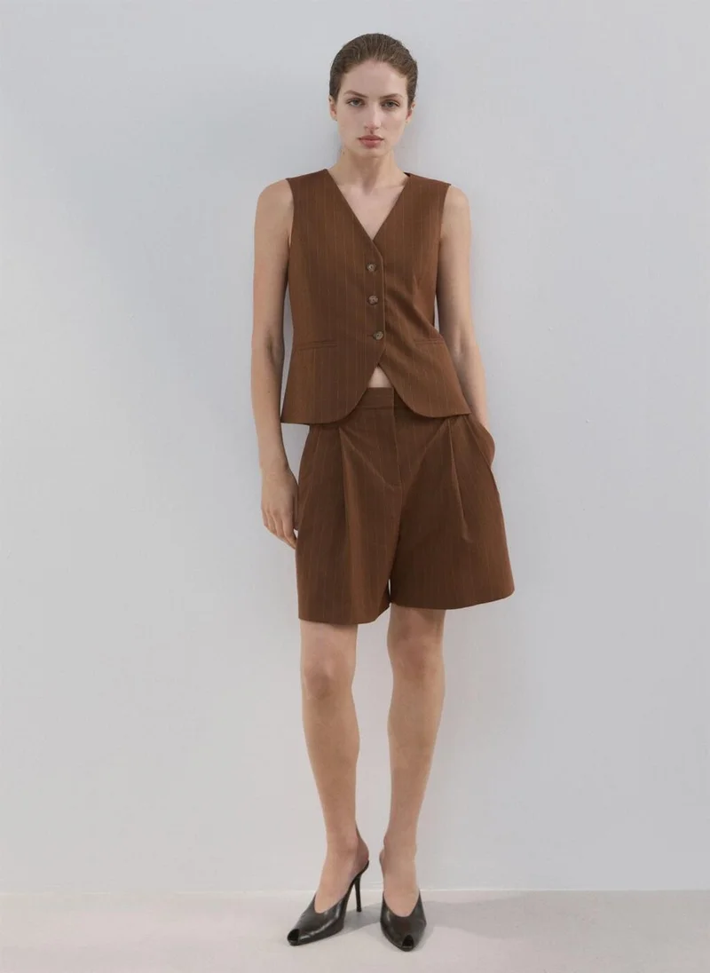 MANGO  Pinstriped suit waistcoat for Women | Best Price UAE